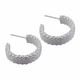 Silver Earrings with Eye-Catching Mesh Design - Artisan