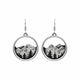 Silver Drop Earrings - Mountain Cutout