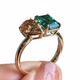 Zircon Ring with Green Yellow Stone - Vintage