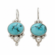 Turquoise Pendant Earrings - Retro Style