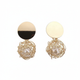 Pearl Stud Earrings - Woven Ball Design