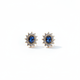 Gold Plated Earrings with Rhinestone Drop - Vintage