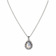 Moonstone Pendant Necklace in Antique Silver - Vintage