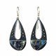 Earrings 925 Ancient Silver with Synthetic Glass - Bohemian