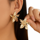 Gold Flower Earrings - Vintage
