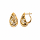 Gold Earrings with Twisted Design - Minimalist