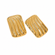 Gold Wave Earrings - Stainless Steel