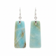 Amazonite Drop Earrings - Geometric Design