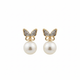 Pearl Stud Earrings - Zodiac Design