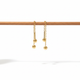 Gold Plated Earrings with Ball Bead - Contemporary