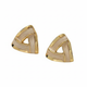 White Triangle Earrings - Geometric Design