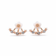 Crystal Stud Earrings - Dainty Floral Design