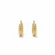 Gold Hoop Earrings - Croissant Design