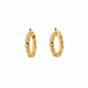 Gold Plated Earrings with Twist Design - Contemporary