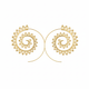 Gold Geometric Drop Earrings - Retro