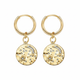 Gold Plated Earrings with Natural Stone - Vintage