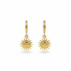 Gold Plated Earrings with Star Pendant - Vintage