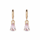 Geometric Earrings with Gems - Statement Design