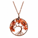 Agate Necklace with Tree of Life Design - Artisan
