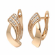 Rose Gold Earrings with Geometric Zircon - Bohemian