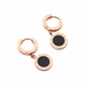 Rose Gold Earrings Geometric Design - Contemporary