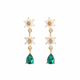 Sterling Silver Earrings - Emerald Drop